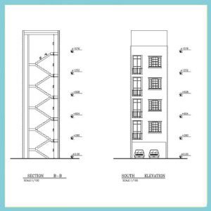 Architectural plan 6*14 north - Image 2