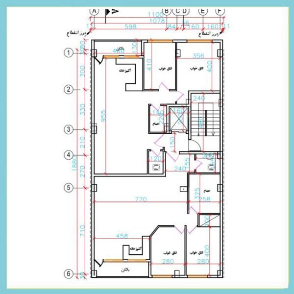 Architectural plan 10*19 North