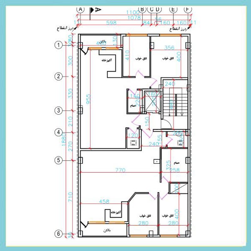 Architectural plan 10*19 North
