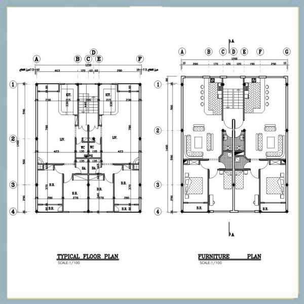 South 12x14 architectural plan