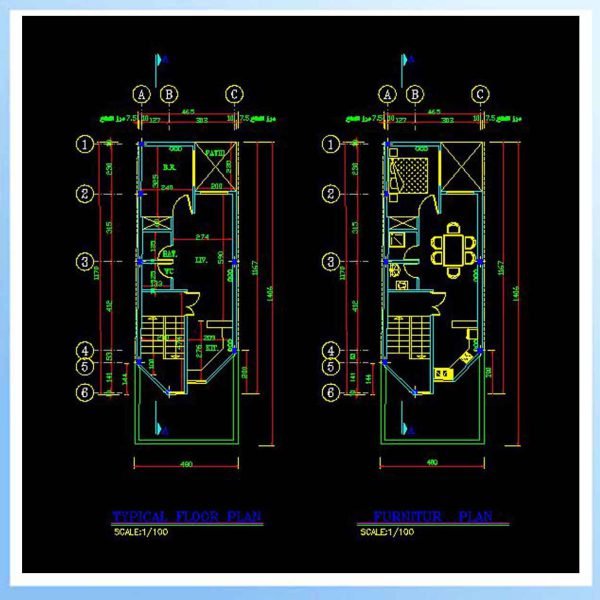 Architectural map 12x5 North