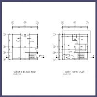 Architectural plan 8x8, two south-east corners - Image 5
