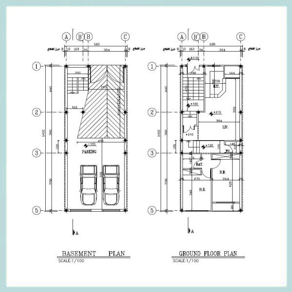 Architectural map 14*6 South