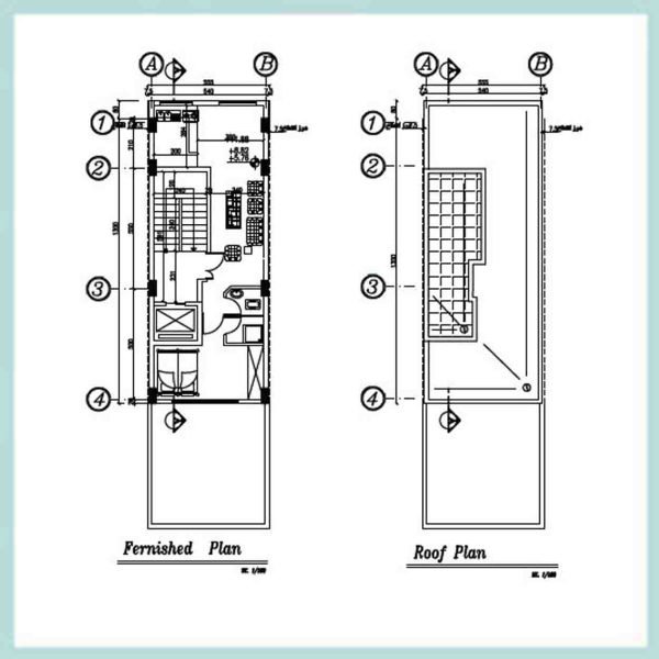 Architectural plan 13*5 South
