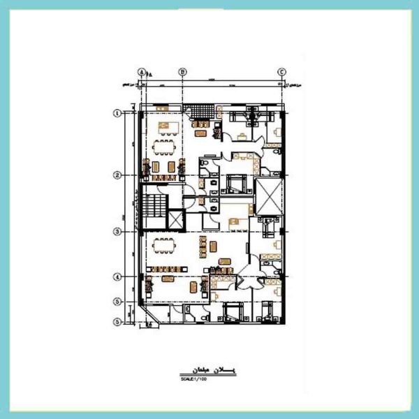 Architectural plan 22*15 South