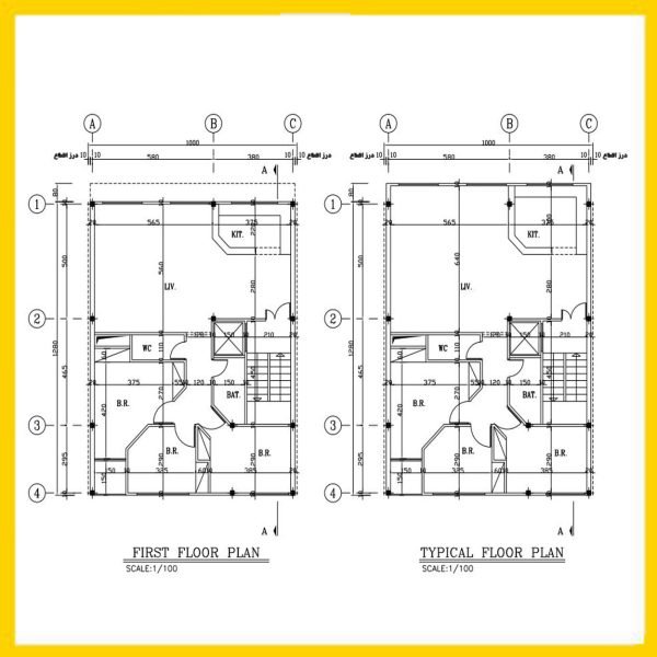 Architectural plan 13*10 South