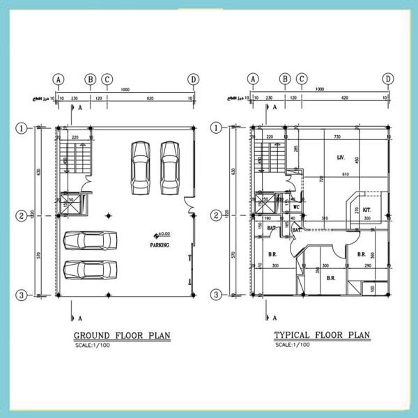 Architectural plan 13*10 Donbash