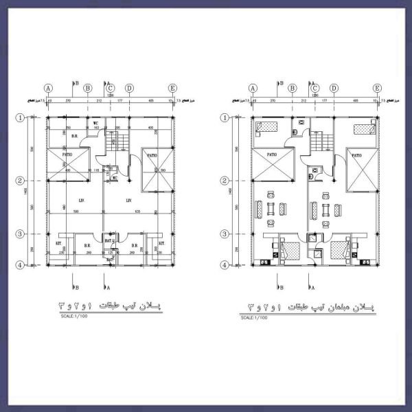 South 12x14 architectural plan