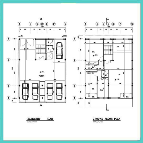 South 12x14 architectural plan