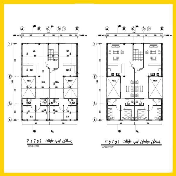 Architectural plan 14*12 South