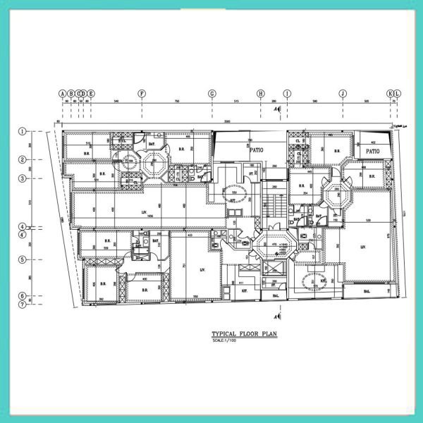 Architectural map 18*35 Donbash - West